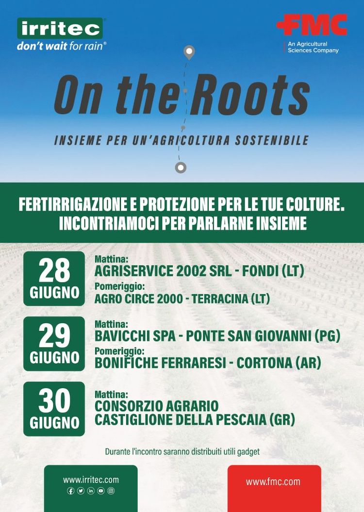 Le date e le location dei prossimi eventi del tour On the Roots di Irritec e FMC